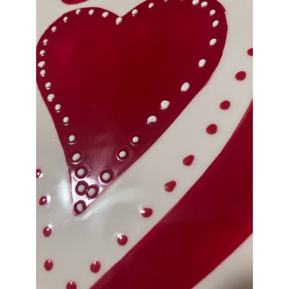 Vintage Mesa Home Heart Shaped hand crafted Large Plate, love Dish 9 1/2 x 9 1/2 - Picture 2 of 16